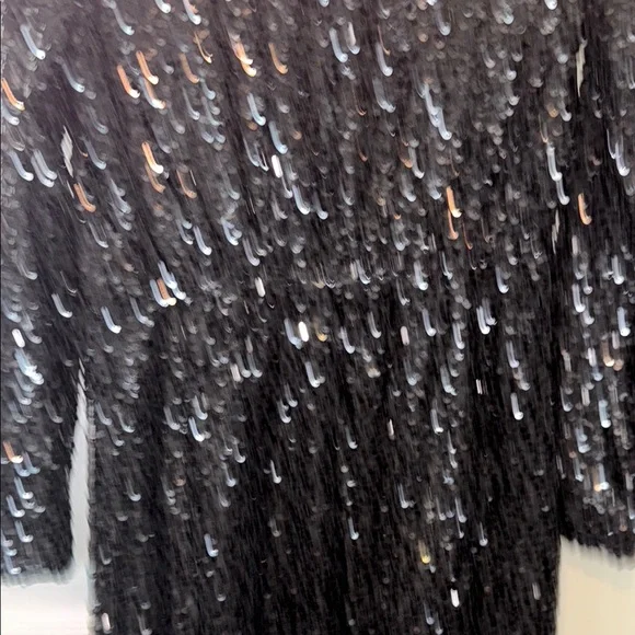 Sincerely Jules Black Sequin Coat - Picture 11 of 16